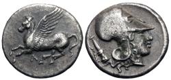 Ancient Coins - Akarnania, Anaktorion. AR Stater. Pegasos / Athena.