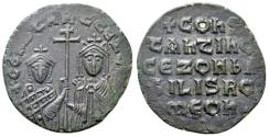 Ancient Coins - Byzantine Empire. Constantine VII Porphyrogenitus, with Zoe. Æ Follis.
