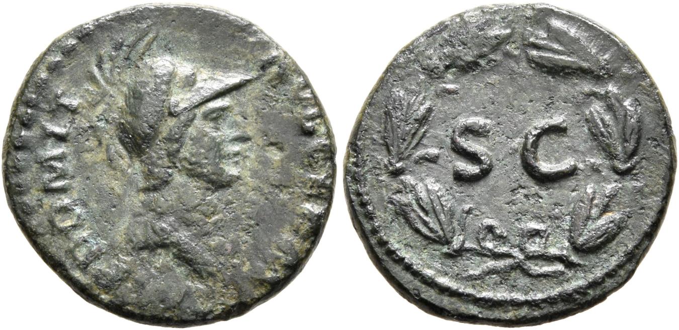 Domitian. Æ Quadrans. Minerva. | Roman Imperial Coins