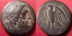 Ancient Coins - PTOLEMY I SOTER AE diobol. Alexandria, 294-282 BC. Zeus / Eagle.