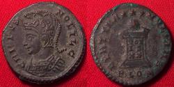 Ancient Coins - CRISPUS AE3. Londinium mint, BEATA TRANQVILLITAS. Globe set on altar, stars above.