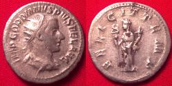 Ancient Coins - GORDIAN III AR silver antoninianus. FELICIT TEMP, Felicitas standing, holding caduceus & cornucopia