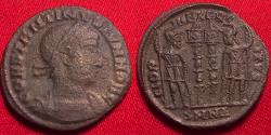 Ancient Coins - CONSTANTINE II CAESAR AE3. Nicomedia mint, 330-335 AD. Soldiers & standards.