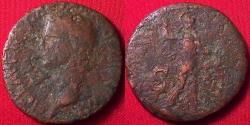 Ancient Coins - CLAUDIUS AE as. Minerva advancing right, holding spear & shield.