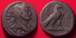 Ancient Coins - HADRIAN bilon tetradrachm. Alexandria, 119-120 AD. Eagle standing