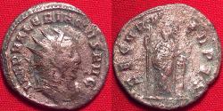 Ancient Coins - VALERIAN I AR silver antoninianus. SECVRIT PERPET, Securitas standing, leaning on column