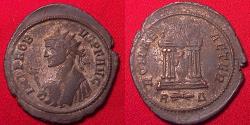 Ancient Coins - PROBUS AE silvered antoninianus. Rome. ROMAE AETER, Roma in hexastyle temple