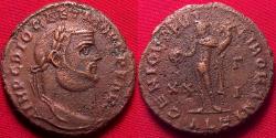 Ancient Coins - DIOCLETIAN AE large follis. Genio Populi Romani, Alexandria mint
