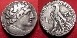 Ancient Coins - PTOLEMY IX SOTER II LATHYROS & CLEOPATRA III KOKKE AR silver tetradrachm. Alexandria, 115-114 BC.