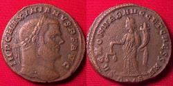 Ancient Coins - MAXIMIANUS AE large follis. 11.2 grams! SAC MON VRB, Moneta standing, holding scales. Struck at Rome