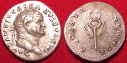 Ancient Coins - VESPASIAN AR silver denarius. Winged caduceus. Scarce.