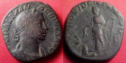 Ancient Coins - SEVERUS ALEXANDER AE sestertius. PROVIDENTIA AVG, Providentia standing, holding ears over modius & long anchor.