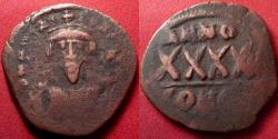 Ancient Coins - PHOCAS AE consular follis. Facing bust, ANNO XXXX on reverse. Struck at Constantinople.