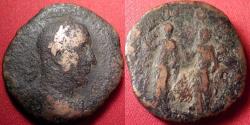 Ancient Coins - TRAJAN DECIUS AE sestertius. The Two Pannoniae, standing side by side, holding standards.