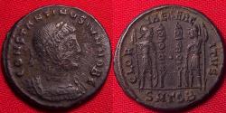 Ancient Coins - CONSTANTINE II CAESAR AE3. Thessalonica mint, Soldiers & standards