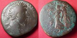 Ancient Coins - MARCUS AURELIUS AE sestertius. 166-168 AD. Victoria advancing left, holding wreath & palm