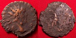 Ancient Coins - DIVUS VICTORINUS AE antoninianus. Posthumous type by Tetricus. Eagle on globe. Very rare