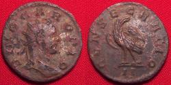 Ancient Coins - DIVUS CARUS AE antoninianus. Lugdunum, 285 AD, under Carinus. Eagle standing.