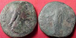 Ancient Coins - SABINA AE as. Rome, 134-136 AD. Concordia standing left.