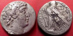 Ancient Coins - DEMETRIOS II NIKATOR AR silver tetradrachm. Second reign, 130-129 BC.