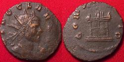 Ancient Coins - DIVUS CLAUDIUS II GOTHICUS AE antoninianus. Posthumous issue struck by Quintillus. Consecratio, with altar.