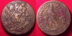 Ancient Coins - PTOLEMY III EUERGETES 34mm triobol. Eagle standing, Chi-Ro between legs.