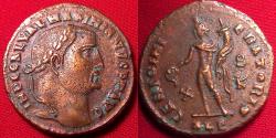 Ancient Coins - GALERIUS AUGUSTUS AE follis. Genio Imperatoris, Genius standing. Alexandria mint.