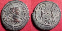 Ancient Coins - PROBUS AE 24mm antoninianus. Antioch mint. CLEMENTIA TEMP, Jupiter & Probus standing.