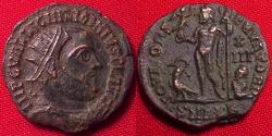 Ancient Coins - LICINIUS I AE radiate follis. Alexandria, Jupiter standing, eagle and captive at his feet.