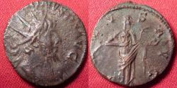 Ancient Coins - VICTORINUS AE antoninianus. SALUS standing, feeding serpent held in her arms.