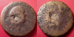 Ancient Coins - VESPASIAN AE sestertius. SALUS seated, holding patera & scepter.
