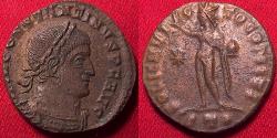 Ancient Coins - CONSTANTINE I THE GREAT AE3 follis. Ticinum mint. SOLI INVICTO COMITI, star in left field.