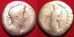 Ancient Coins - COMMODUS AR silver denarius. Rome, 185-186 AD. Aequitas standing, holding scales.