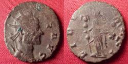 Ancient Coins - CLAUDIUS II GOTHICUS AE antoninianus. FIDES EXERCI, Fides holding standards.