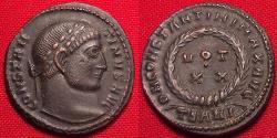 Ancient Coins - CONSTANTINE I THE GREAT AE3. Thessalonica mint, vows in wreath.