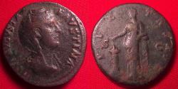 Ancient Coins - DIVA FAUSTINA I AE as. Pietas standing, altar at her feet.