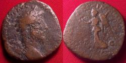 Ancient Coins - MARCUS AURELIUS AE sestertius. 166-168 AD. Victoria advancing left, holding wreath & palm