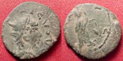 Ancient Coins - TETRICUS I AE provincial/imitative antoninianus. Laetitia standing, holding wreath & anchor.