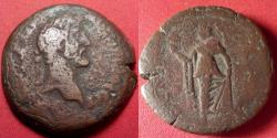 Ancient Coins - ANTONINUS PIUS AE large drachm. Alexandria, Egypt. 35mm. Elpis (Spes) advancing left
