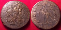 Ancient Coins - PTOLEMY III EUERGETES AE large drachm. 60.6 grams. Eagle on thunderbolt, Chi-Rho below