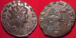 Ancient Coins - GALLIENUS AE antoninianus. SOLI CONS AVG, Pegasus springing