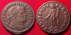 Ancient Coins - MAXIMIANUS AE large follis. Cyzicus mint. Genius standing.
