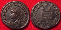 Ancient Coins - CONSTANTIUS II CAESAR AE3 City gates of Nicomedia. Nicomedia mint.