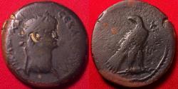 Ancient Coins - CLAUDIUS AE diobol. Eagle on thunderbolt
