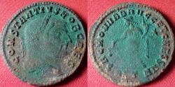 Ancient Coins - CONSTANTIUS I CHLORUS AE large follis. Rome, 302-303 AD. Moneta standing