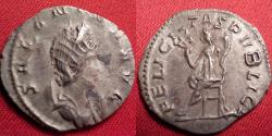 Ancient Coins - SALONINA AR silver antoninianus. Colonia Agrippinensis. FELICITAS PVBLICA, Felicitas seated.