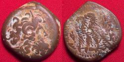 Ancient Coins - PTOLEMY IX & PTOLEMY X AE '40 drachms' (obol). Two eagles. 113-81 BC