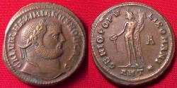 Ancient Coins - GALERIUS CAESAR AE large follis. 11.6 grams! Antioch. GENIO POPULI ROMANI