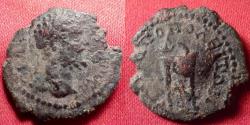 Ancient Coins - SEPTIMIUS SEVERUS AE 18mm. Nikopolis ad Istrum. Serpent around tripod altar.