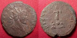 Ancient Coins - CLAUDIUS II GOTHICUS AE silvered antoninianus. Trophy with two captives.